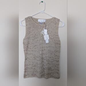 Kenneth Miller ⭐ Tank Top - Sleeveless - Unique Beaded Front - NWT